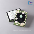 Caixa de papel design verde para embalagens de máscaras cosméticas